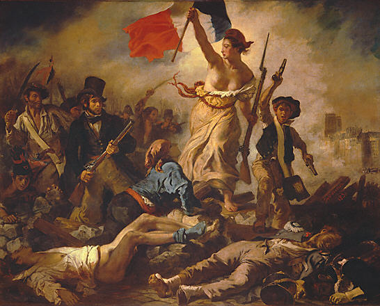 "La liberté guidant le peuple", huile sur toile d'Eugène Delacroix réalisée en 1830