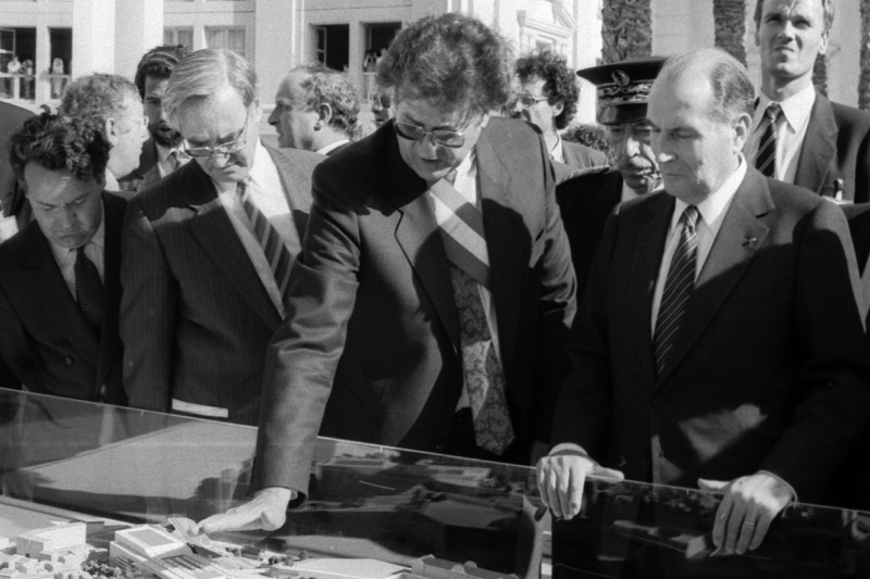 François Mitterrand en visite à Montpellier - Antigone