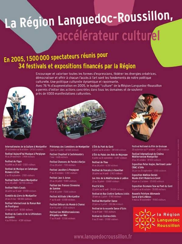 La Région Languedoc-Roussillon accélérateur culturel