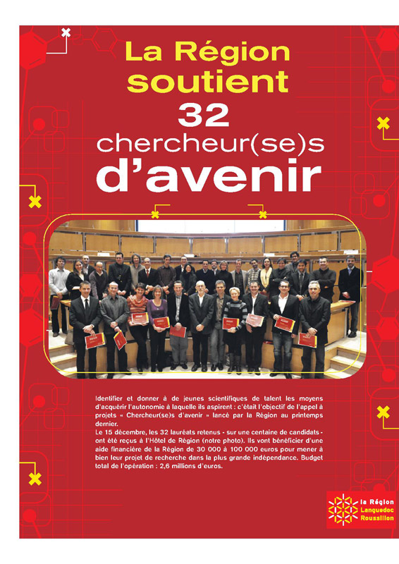 La Région soutient 32 chercheurs d