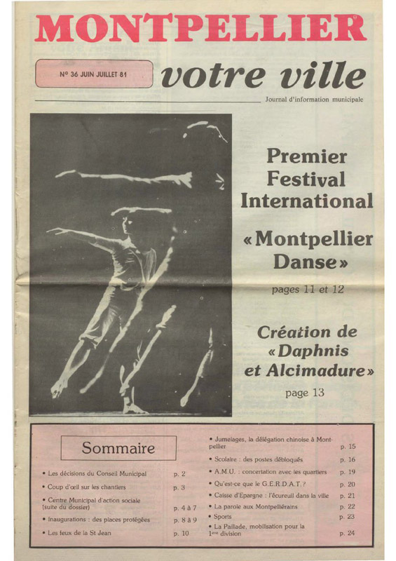 Premier festival international Montpellier Danse