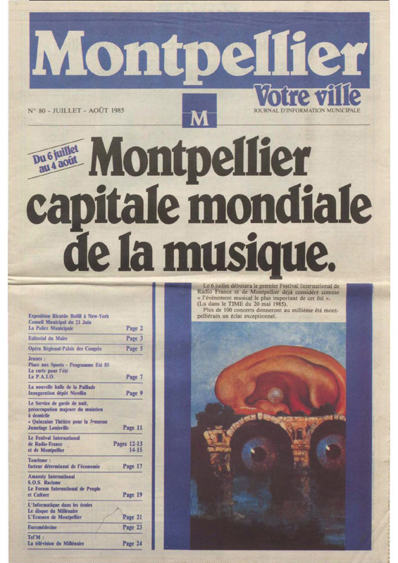 Montpellier capitale mondiale de la musique