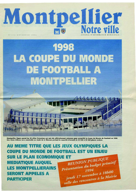 1998 la coupe du monde de football à Montpellier
