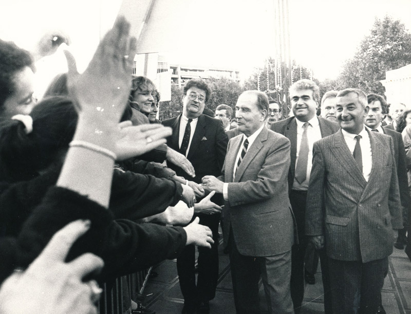 Salon Euromédecine 1986 : visite de François Mitterrand