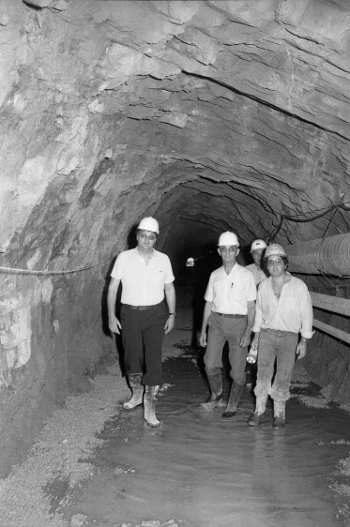 Travaux à la source du Lez 